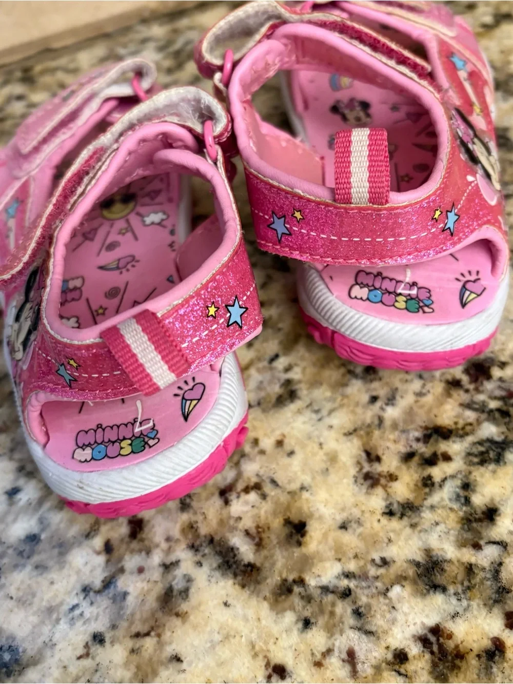 Pink Glitter Kids Sandals